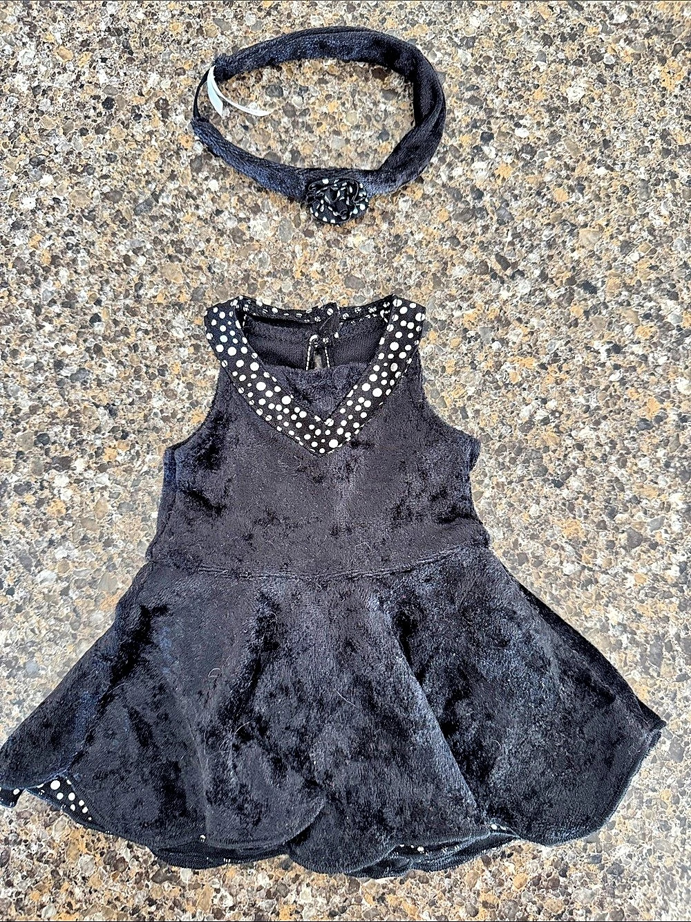 2010 Retired American Girl Doll Black Silver Midnight Skate Dress & Headband